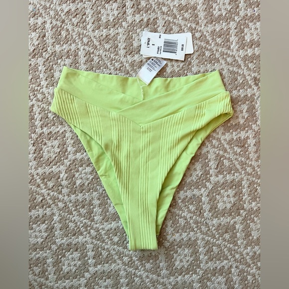 Pointelle Rib Court Bikini Bottom - Mojito - Picture 4 of 5